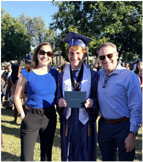 Kenneth Price with Stephanie and their graduating son
