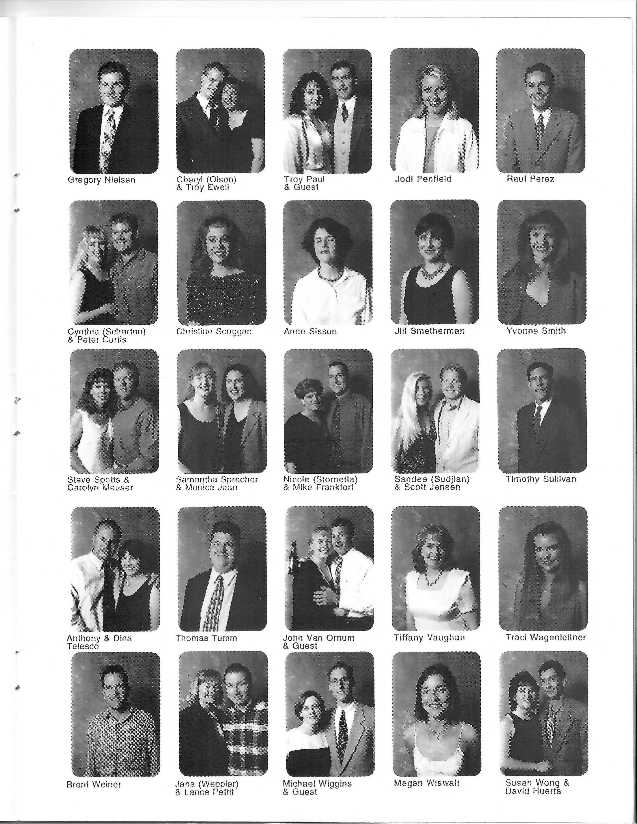 Gregory Nielsen in the original 1996 black-and-white reunion portrait.