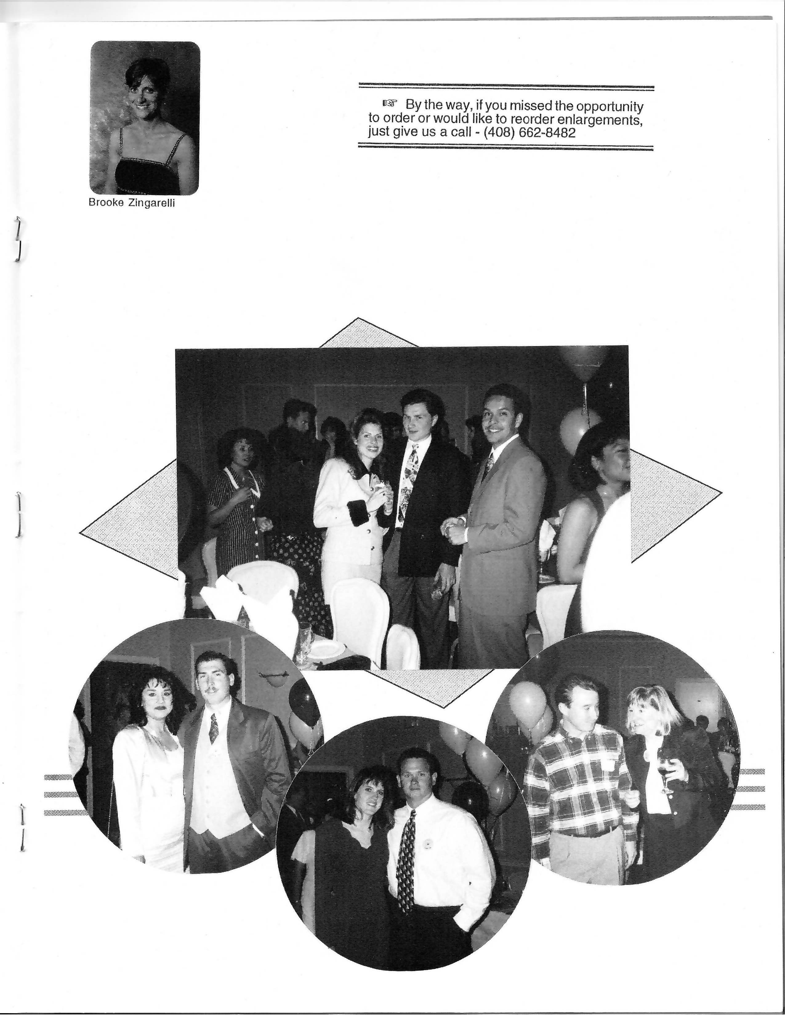 Brooke Zingarelli in the original 1996 black-and-white reunion portrait.